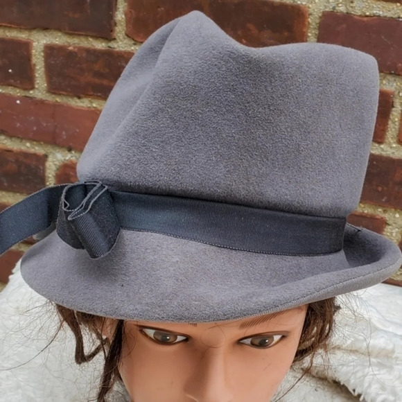 Vintage gray felted‎ hat - Picture 10 of 12